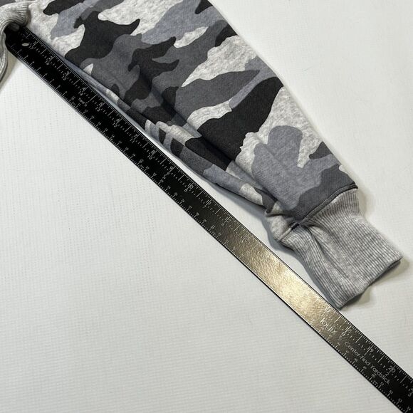 Aerie Sweatshirt Womens XS Gray Camo Boxy Side Slits Oversized Pullover NEW - Picture 8 of 9